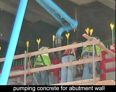 You can see how effective the concrete pumping is in delivering the concrete exactly where it's needed
